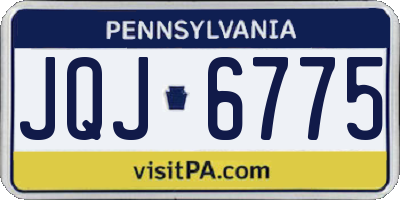 PA license plate JQJ6775