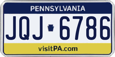 PA license plate JQJ6786