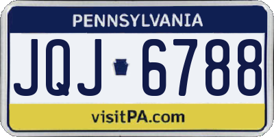 PA license plate JQJ6788