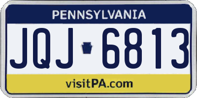 PA license plate JQJ6813