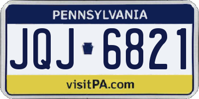 PA license plate JQJ6821