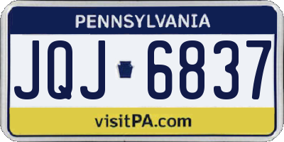 PA license plate JQJ6837