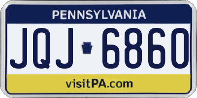 PA license plate JQJ6860