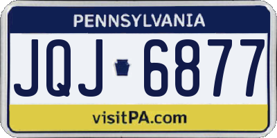 PA license plate JQJ6877