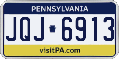 PA license plate JQJ6913