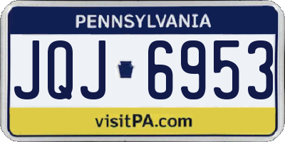 PA license plate JQJ6953