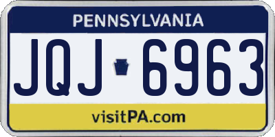 PA license plate JQJ6963