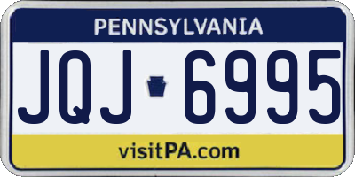 PA license plate JQJ6995