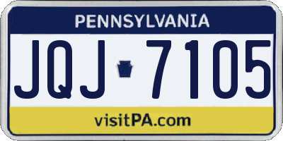 PA license plate JQJ7105