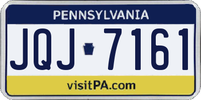 PA license plate JQJ7161