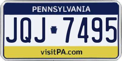 PA license plate JQJ7495