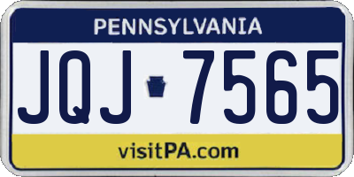 PA license plate JQJ7565