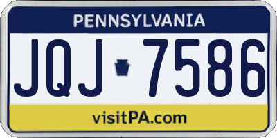 PA license plate JQJ7586