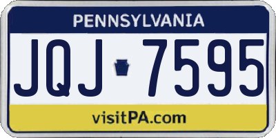 PA license plate JQJ7595