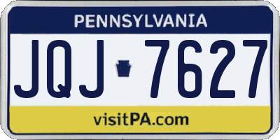 PA license plate JQJ7627