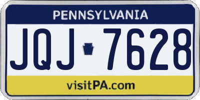PA license plate JQJ7628