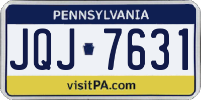 PA license plate JQJ7631