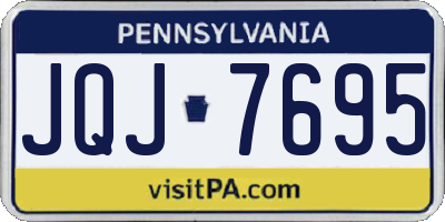PA license plate JQJ7695