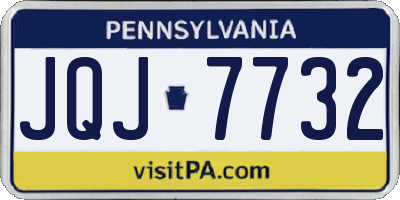 PA license plate JQJ7732