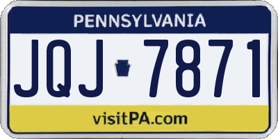 PA license plate JQJ7871
