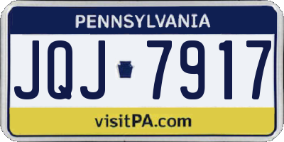 PA license plate JQJ7917