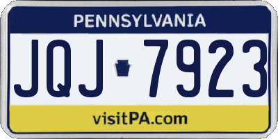 PA license plate JQJ7923