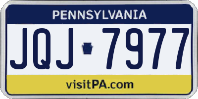 PA license plate JQJ7977