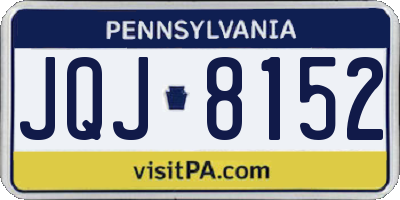 PA license plate JQJ8152