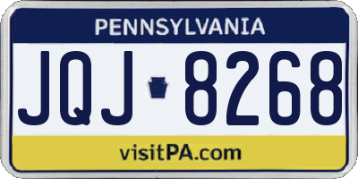 PA license plate JQJ8268