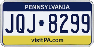 PA license plate JQJ8299