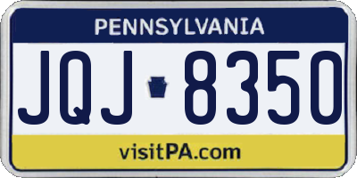 PA license plate JQJ8350