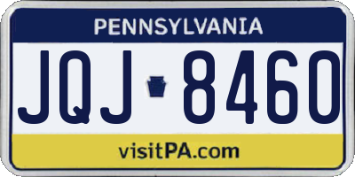 PA license plate JQJ8460