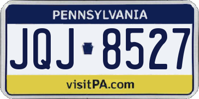 PA license plate JQJ8527