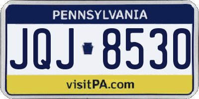 PA license plate JQJ8530
