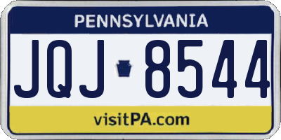 PA license plate JQJ8544