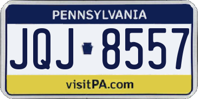 PA license plate JQJ8557