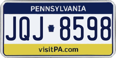 PA license plate JQJ8598