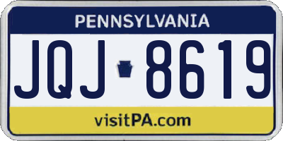 PA license plate JQJ8619