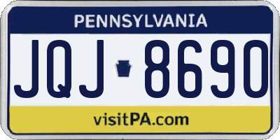 PA license plate JQJ8690