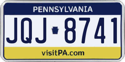 PA license plate JQJ8741