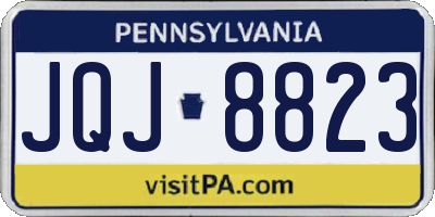 PA license plate JQJ8823