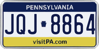 PA license plate JQJ8864