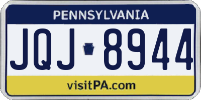 PA license plate JQJ8944
