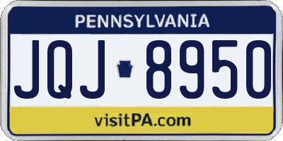 PA license plate JQJ8950