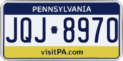 PA license plate JQJ8970