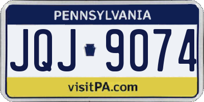PA license plate JQJ9074