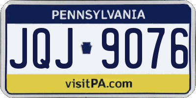 PA license plate JQJ9076