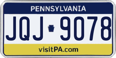PA license plate JQJ9078