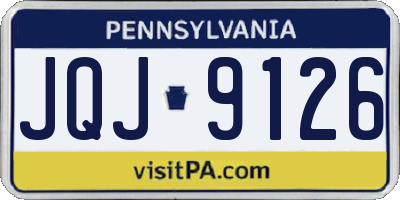 PA license plate JQJ9126