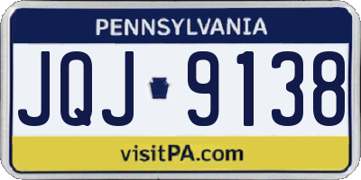 PA license plate JQJ9138